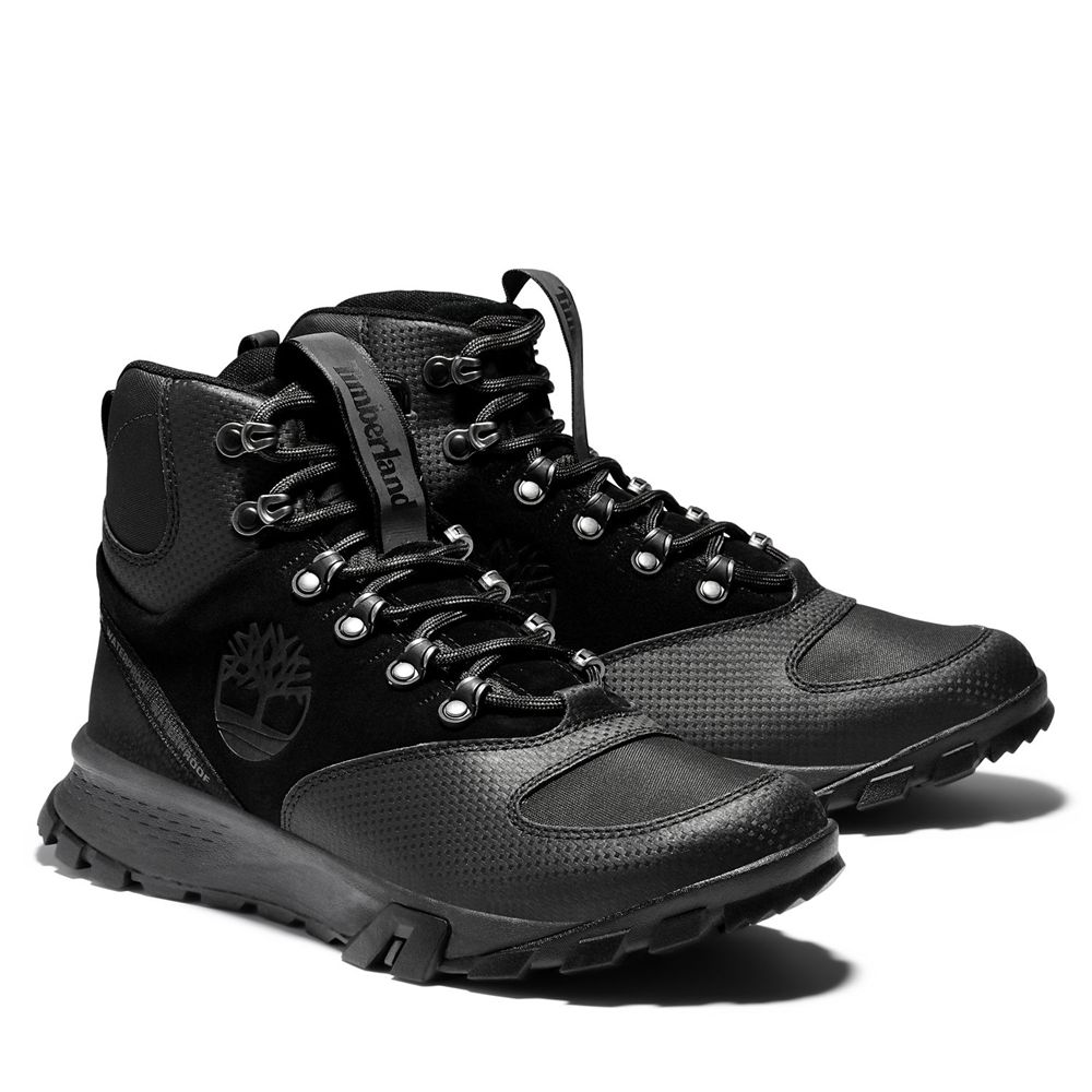 Timberland Παπούτσια Πεζοπορίας Ανδρικα Μαυρα - Garrison Trail Waterproof Ψηλα - Greece 9084652-JQ